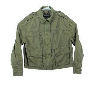 Banana Republic Womens Army Green Military Utility Jacket Winter Coat Size Small